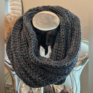 Handmade Crocheted worsted wool unisex cowl neck scarf, great gift idea!